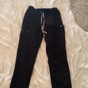 Figs black skinny bootcut scrub pants